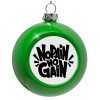 Green Christmas tree ornament bauble 8cm