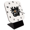 Quartz Wooden table clock with hands (10cm)