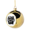 Golden Christmas tree ball ornament 8cm