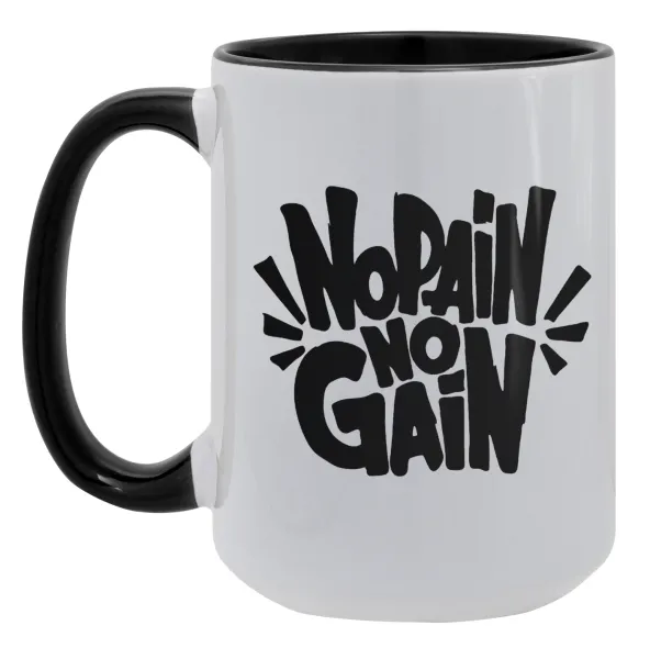 No pain no gain — Mega 15oz Μαύρη