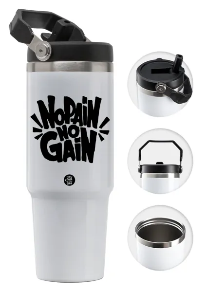 No pain no gain — Θερμός Ανοξείδωτο 30oz με χερούλι
