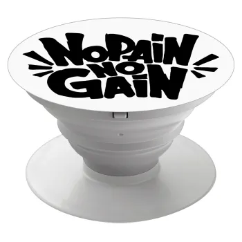 No pain no gain, Phone Holders Stand  White Hand-held Mobile Phone Holder