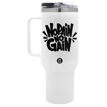 No pain no gain, Mega Tumbler με καπάκι, διπλού τοιχώματος (θερμό) 1,2L
