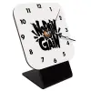 Quartz Wooden table clock with hands (10cm)