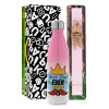 Easter Set, Metallic pink/white (Stainless steel) thermos, double-walled, 500ml & aromatic flat Easter candle (30cm) (PINK)