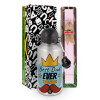 Easter Set, metallic Silver aluminum water bottle (500ml) & scented flat Easter candle (30cm) (PINK)