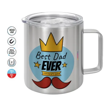 King, Best dad ever, Mug Stainless steel double wall 300ml