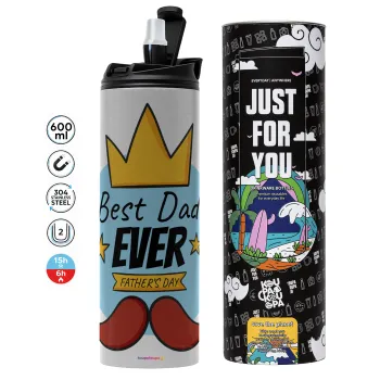 King, Best dad ever, Tumbler stainless steel GREY 600ml