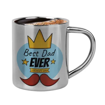 King, Best dad ever, Κουπάκι μεταλλικό διπλού τοιχώματος για espresso (220ml)
