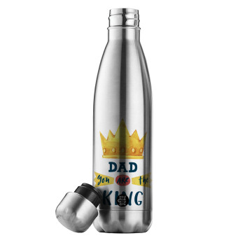Dad you are the King, Inox (Stainless steel) double-walled metal mug, 500ml