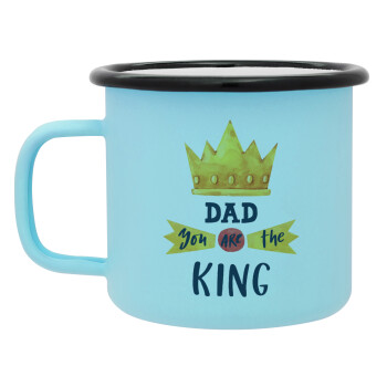 Dad you are the King, Κούπα Μεταλλική εμαγιέ ΜΑΤ σιέλ 360ml
