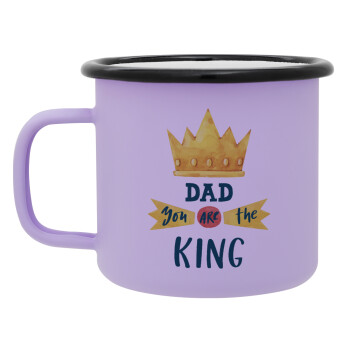 Dad you are the King, Κούπα Μεταλλική εμαγιέ ΜΑΤ Light Pastel Purple 360ml