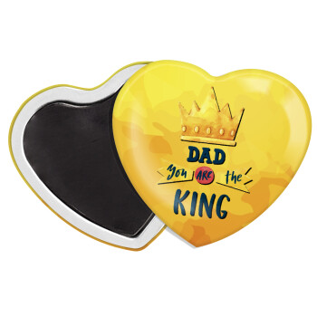 Dad you are the King, Μαγνητάκι καρδιά (57x52mm)