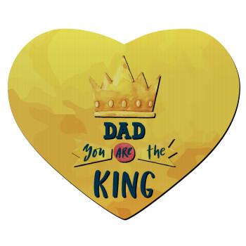 Dad you are the King, Mousepad heart 23x20cm