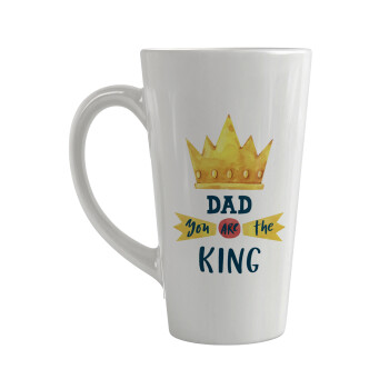 Dad you are the King, Κούπα κωνική Latte Μεγάλη, κεραμική, 450ml