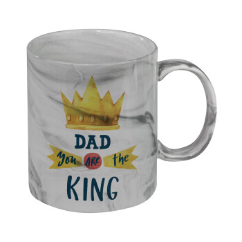 Dad you are the King, Mug ceramic marble style, 330ml