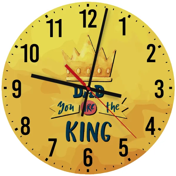 Dad you are the King — Ρολόι τοίχου ξύλινο 30cm