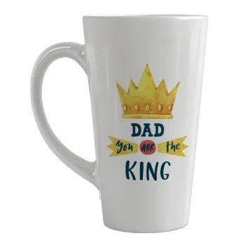 Dad you are the King, Κούπα κωνική Latte Μεγάλη, κεραμική, 450ml