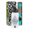 Easter Set, metallic aluminum water bottle (500ml) & scented flat candle (30cm) (TURQUOISE)