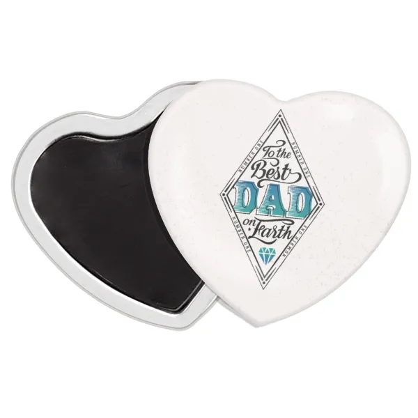 To the best DAD on earth — Μαγνητάκι καρδιά (57x52mm)