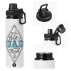 Metal water bottle with safety cap, aluminum 850ml