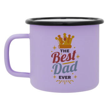 The Best DAD ever, Κούπα Μεταλλική εμαγιέ ΜΑΤ Light Pastel Purple 360ml