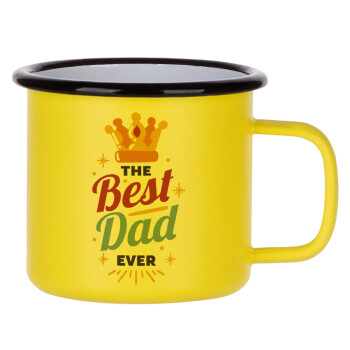 The Best DAD ever, Κούπα Μεταλλική εμαγιέ ΜΑΤ Κίτρινη 360ml