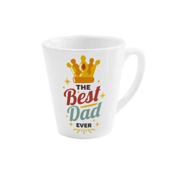 The Best DAD ever, Κούπα κωνική Latte Λευκή, κεραμική, 300ml
