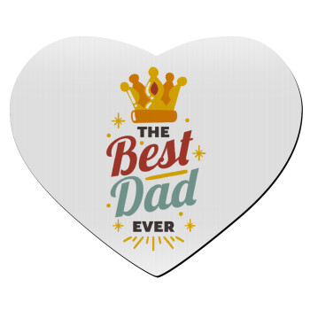 The Best DAD ever, Mousepad heart 23x20cm