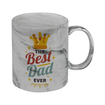 The Best DAD ever, Κούπα κεραμική, marble style (μάρμαρο), 330ml