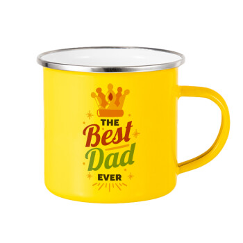 The Best DAD ever, Yellow Enamel Metallic Cup 360ml