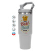 GREY color, 890ml (30oz) stainless Steel Tumbler with Handle