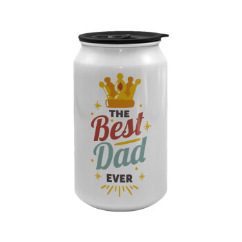 The Best DAD ever, Κούπα ταξιδιού μεταλλική με καπάκι (tin-can) 500ml