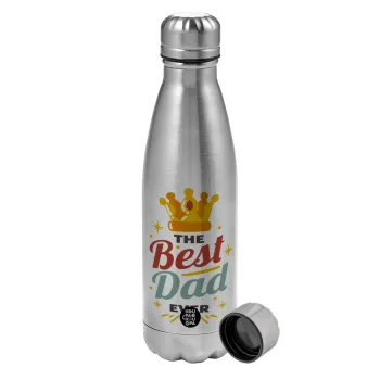 The Best DAD ever, Metallic water bottle, stainless steel, 750ml