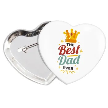 The Best DAD ever, Κονκάρδα παραμάνα καρδιά (57x52mm)