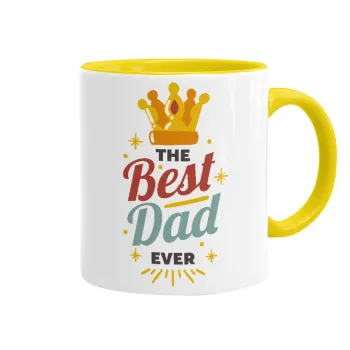 The Best DAD ever, Mug colored yellow, ceramic, 330ml