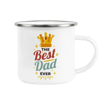 The Best DAD ever, Κούπα Μεταλλική εμαγιέ λευκη 360ml