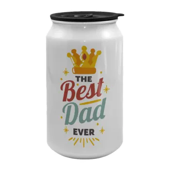 The Best DAD ever, Κούπα ταξιδιού μεταλλική με καπάκι (tin-can) 500ml