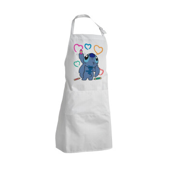 Lilo & Stitch painting, Adult Chef Apron (with sliders and 2 pockets)