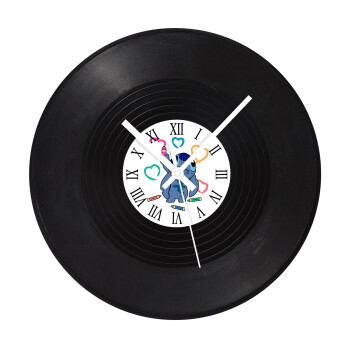 Lilo & Stitch painting, Ρολόι τοίχου Βινύλιο (30cm)