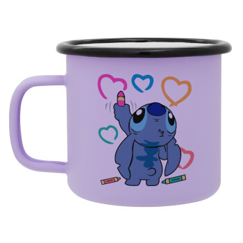 Lilo & Stitch painting, Κούπα Μεταλλική εμαγιέ ΜΑΤ Light Pastel Purple 360ml