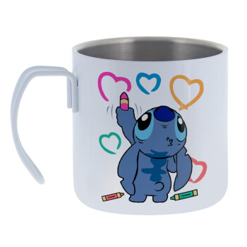 Lilo & Stitch painting, Mug Stainless steel double wall 400ml