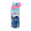 Children's hot water bottle, stainless steel, with safety straw, Pink/BlueCiel (360ml) BPA FREE