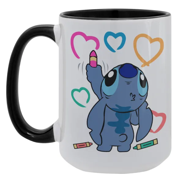 Lilo & Stitch painting — Mega 15oz Μαύρη