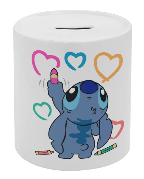 Lilo & Stitch painting — Κουμπαράς πορσελάνης με τάπα