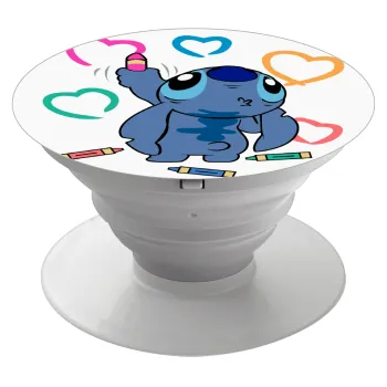 Lilo & Stitch painting, Phone Holders Stand  Λευκό Βάση Στήριξης Κινητού στο Χέρι
