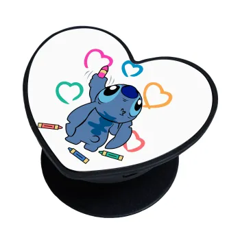 Lilo & Stitch painting, Phone Holders Stand  καρδιά Μαύρο Βάση Στήριξης Κινητού στο Χέρι