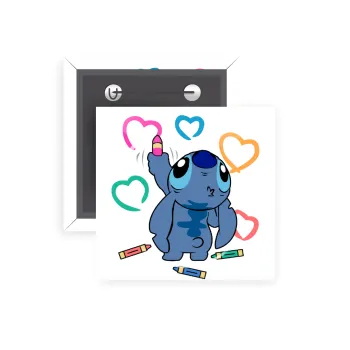 Lilo & Stitch painting, Κονκάρδα παραμάνα τετράγωνη 5x5cm