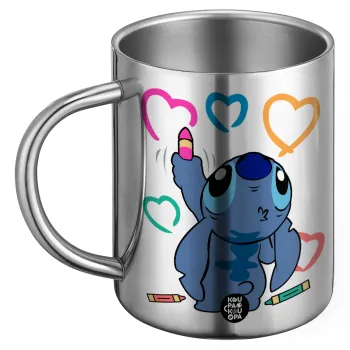 Lilo & Stitch painting, BIG Mug Stainless steel double wall (450ml)