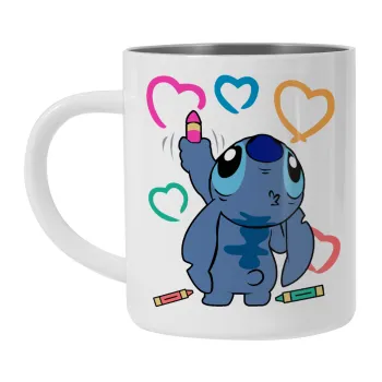 Lilo & Stitch painting, Mug Stainless steel double wall 300ml